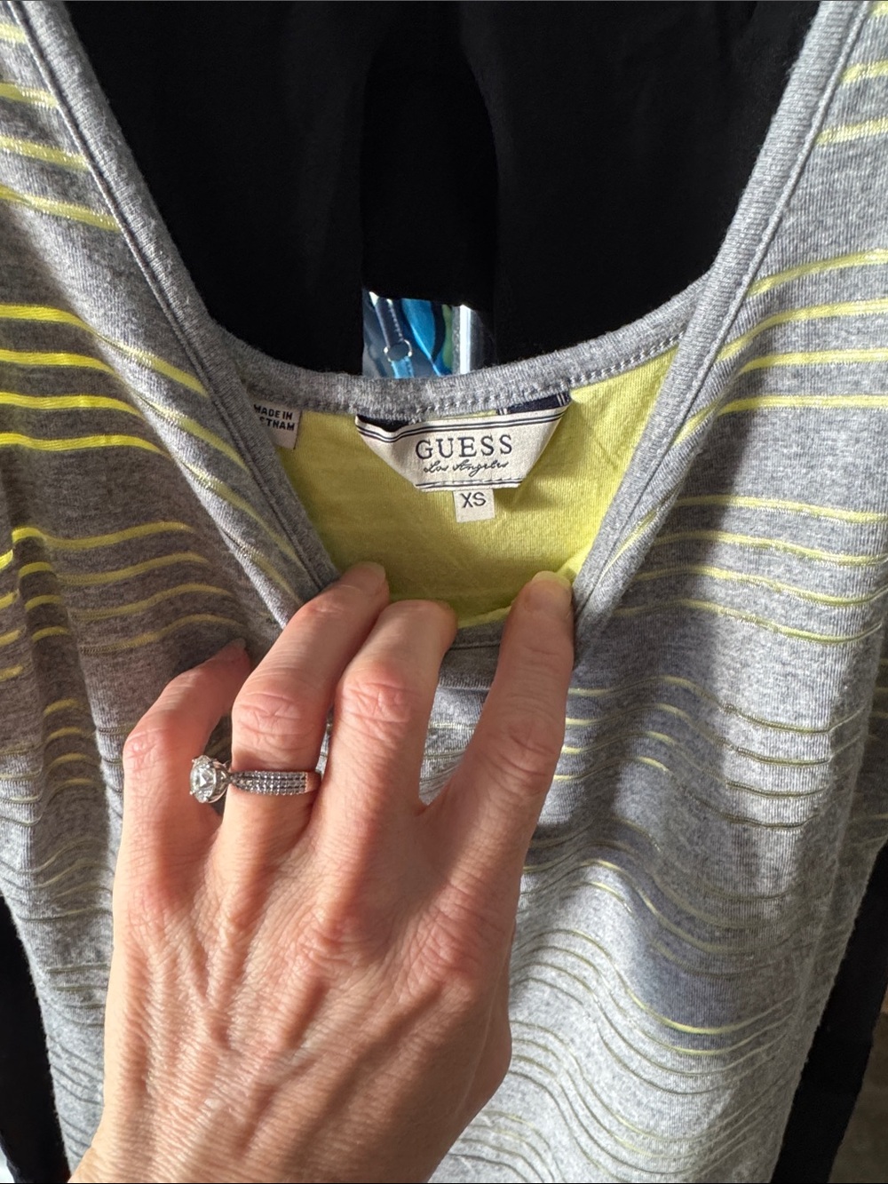 Guess gray and green stretchy dress size extra small